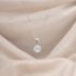 Full Moon Shape Silver Necklace