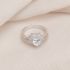 Heart Zircon Stone Sterling Silver Ring