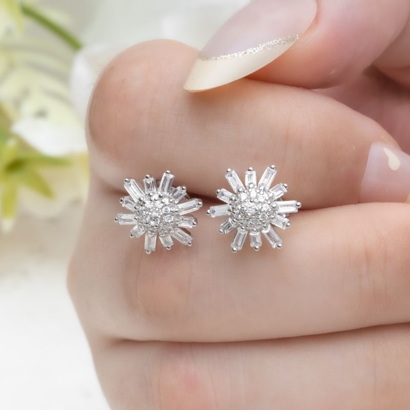 Brilliant Sun Silver Earring