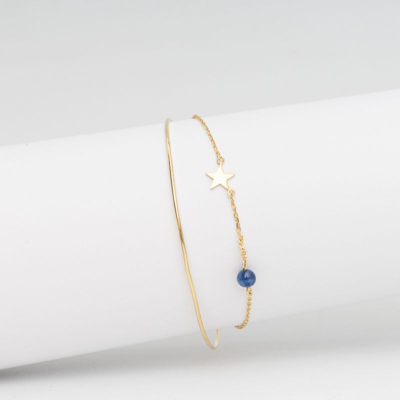 Moon & Star Harmony Silver Bangles