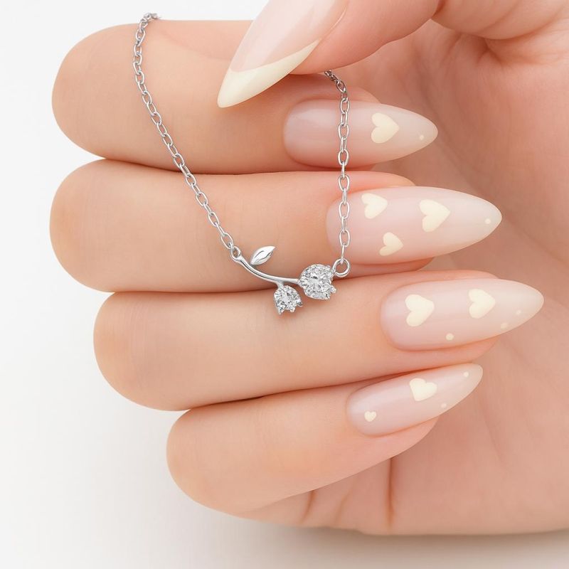 Graceful Bloom Silver Necklace