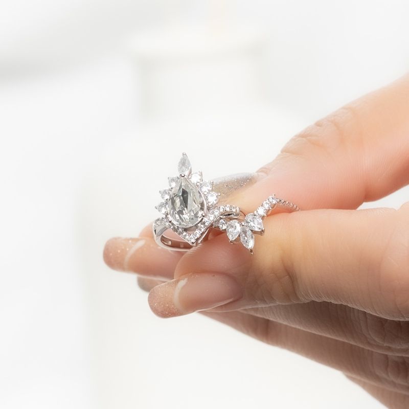 Twin Swarovski Spark Silver Ring