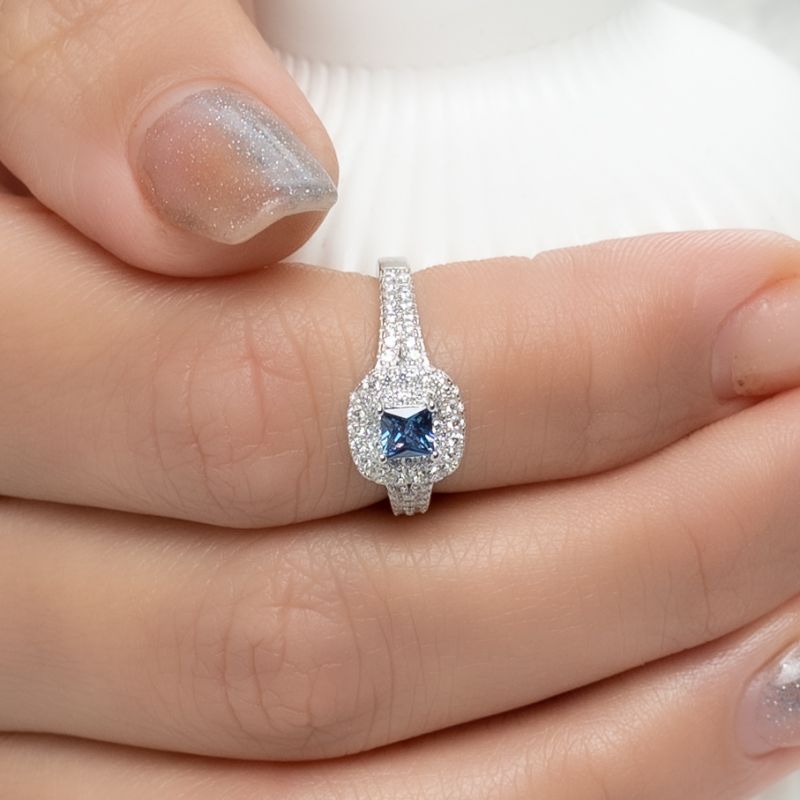 Sapphire Glow Silver Ring