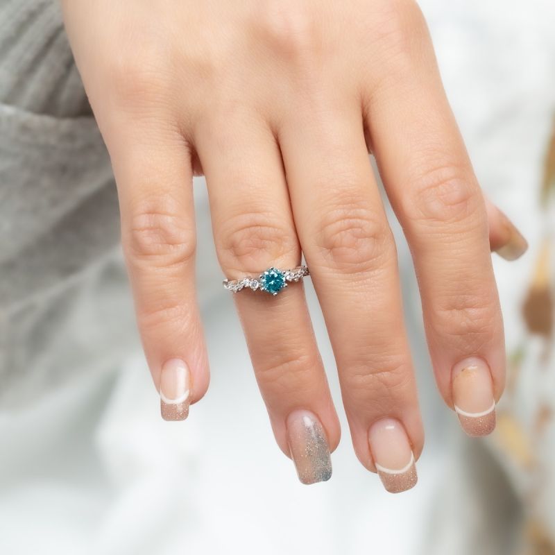 Aqua Radiance Silver Ring