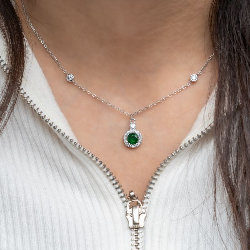 Celestial Emerald Zircon Necklace