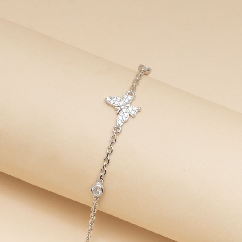 Lonely Butterfly Silver Bracelet