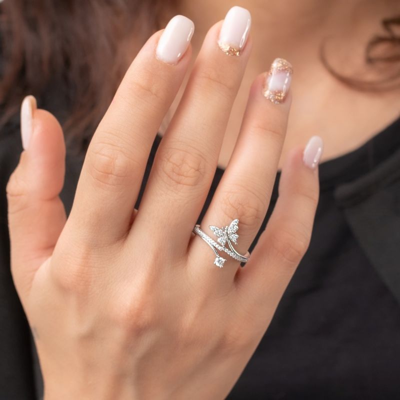 Freedom Butterfly Silver Ring