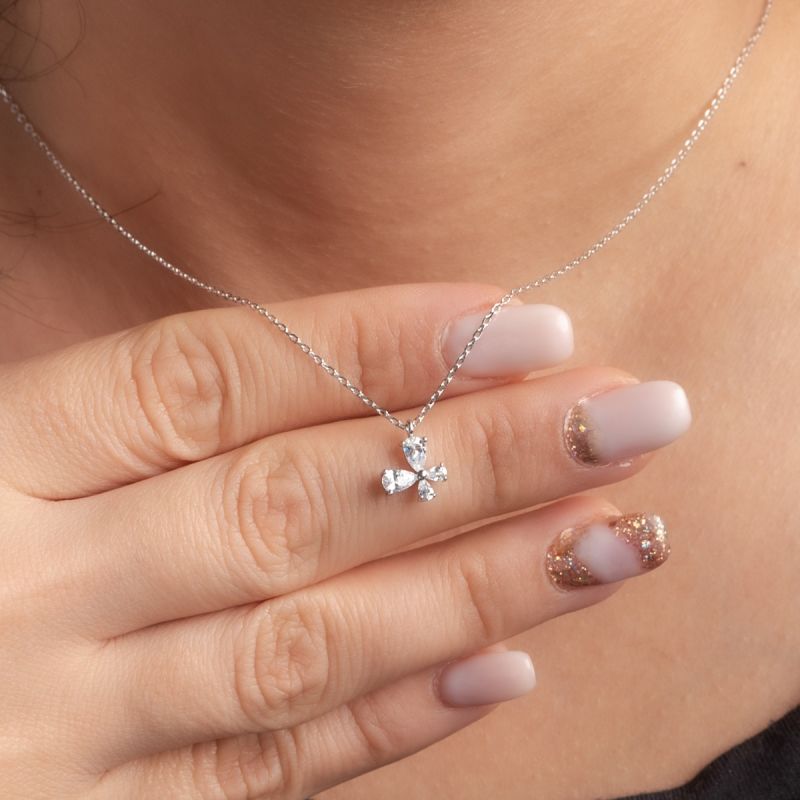 Cute Butterfly Silver Necklace