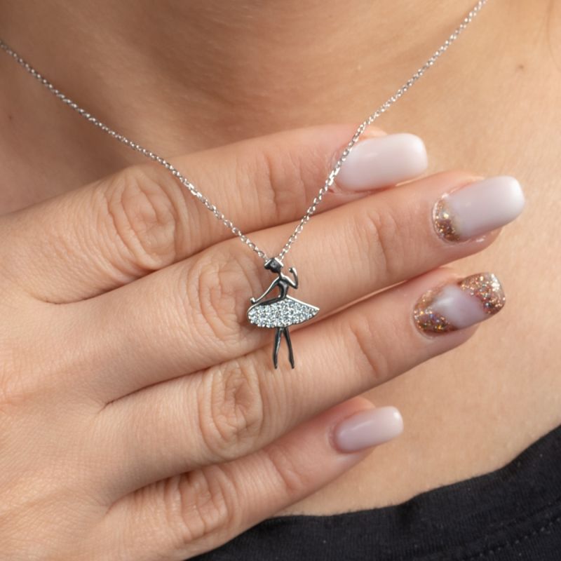 Ballerina Silver Necklace