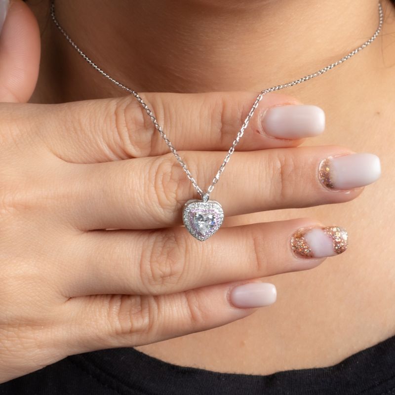 Heart Zircon Stone Necklace