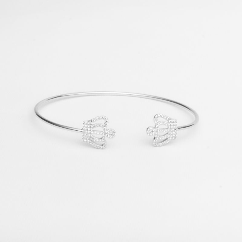 Queen’s Crown Silver Bangle