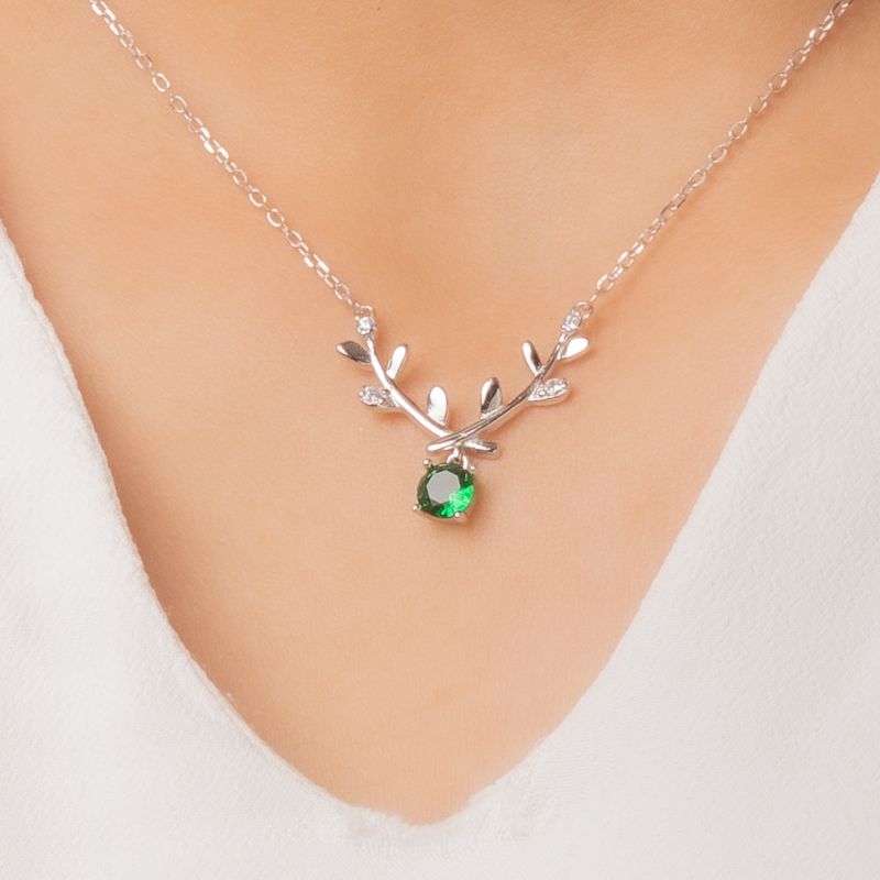 Shining Branch Silver Necklace