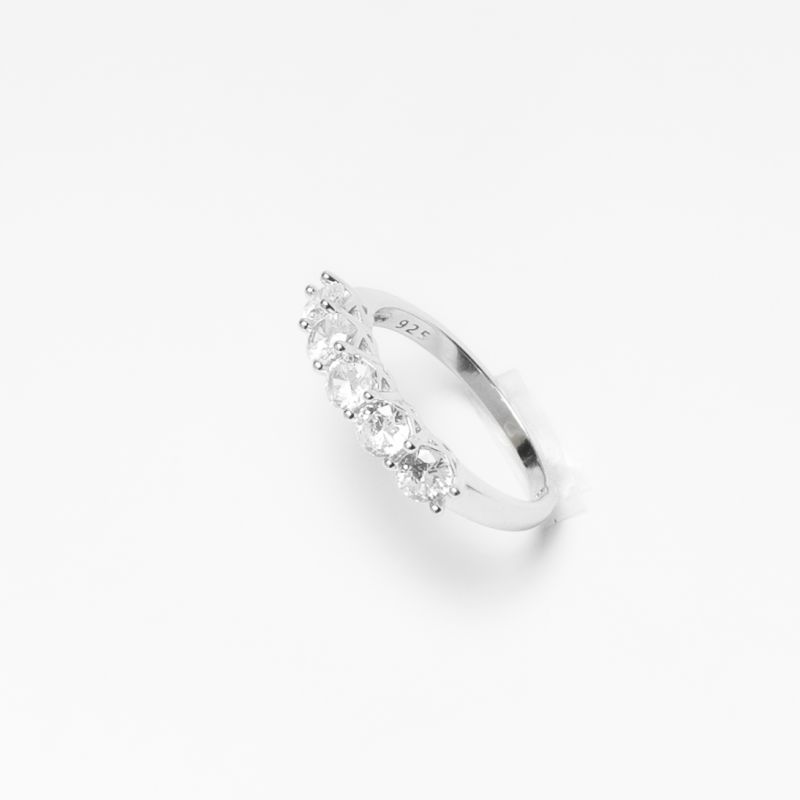 Brilliant Spark Stone Silver Ring