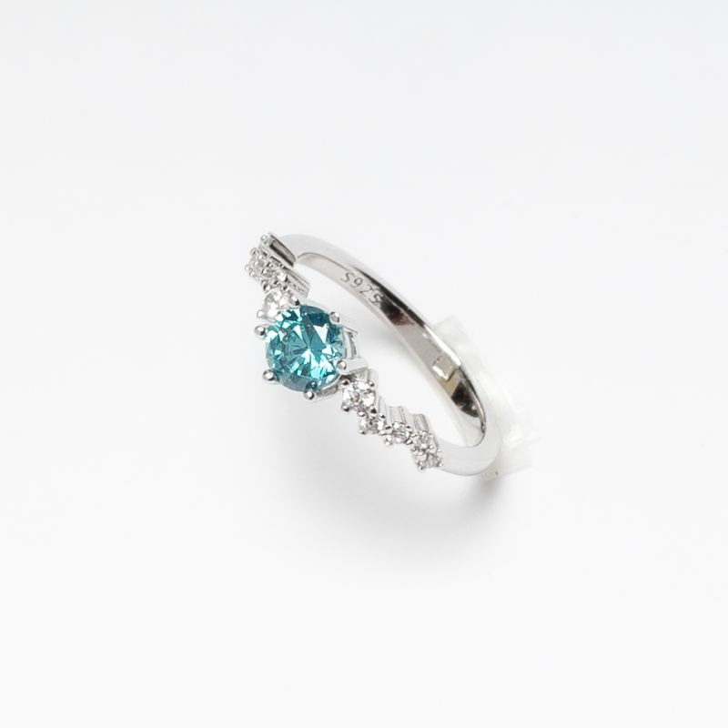 Aqua Radiance Silver Ring