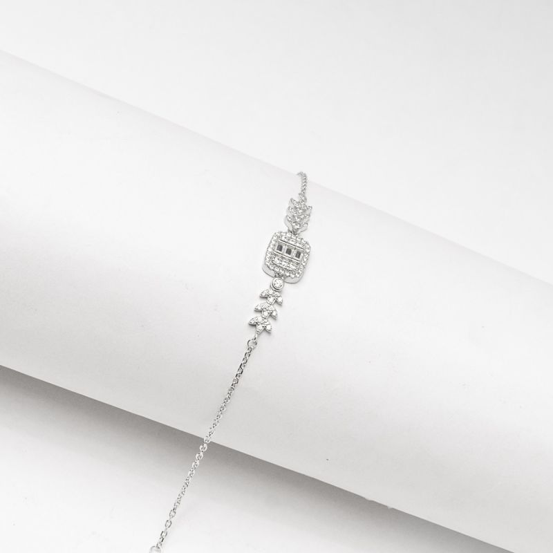 Radiant Baguette Silver Bracelet