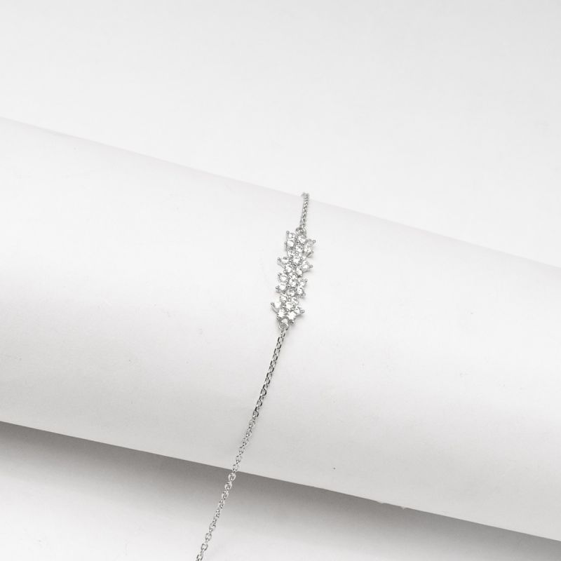 Elegant Flowers Silver Bracelet