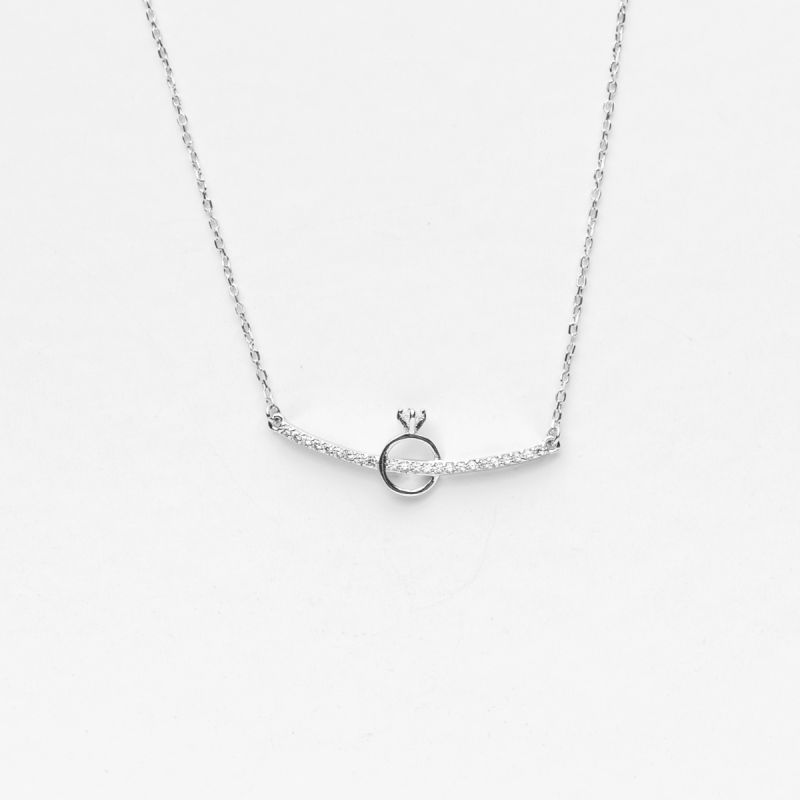 Promising Ring silver Necklace
