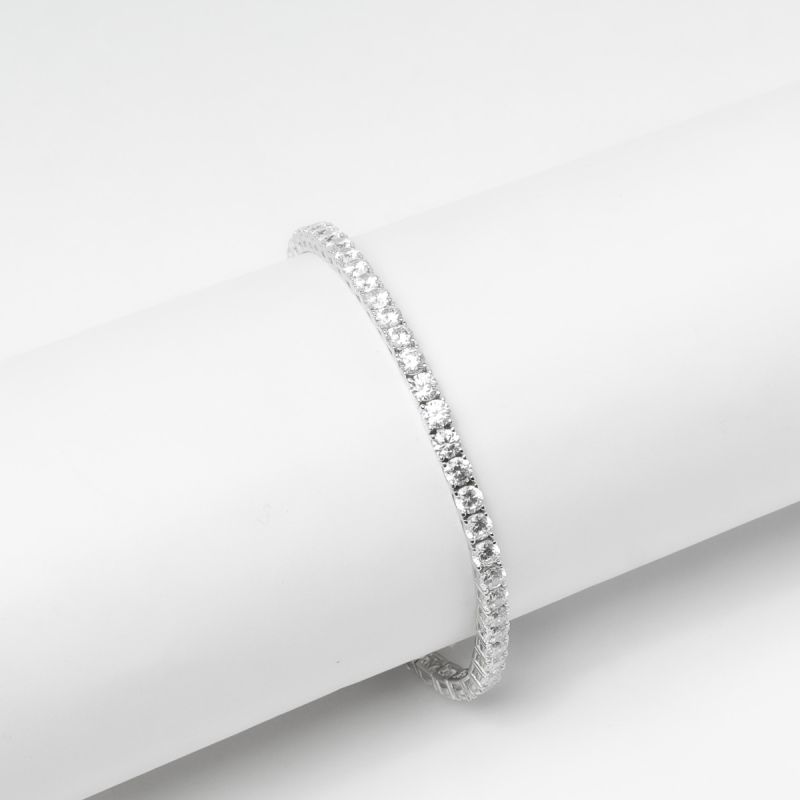Tennis Sparkle Zircon Silver Bracelet