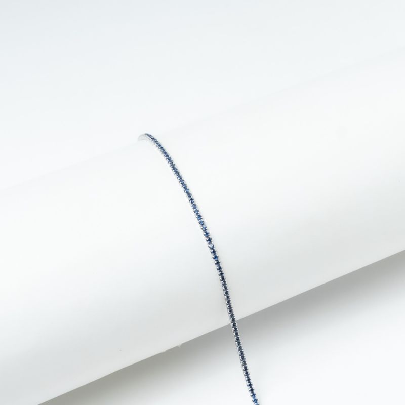 Tennis Radiant Blue Sapphire Stones Bracelet