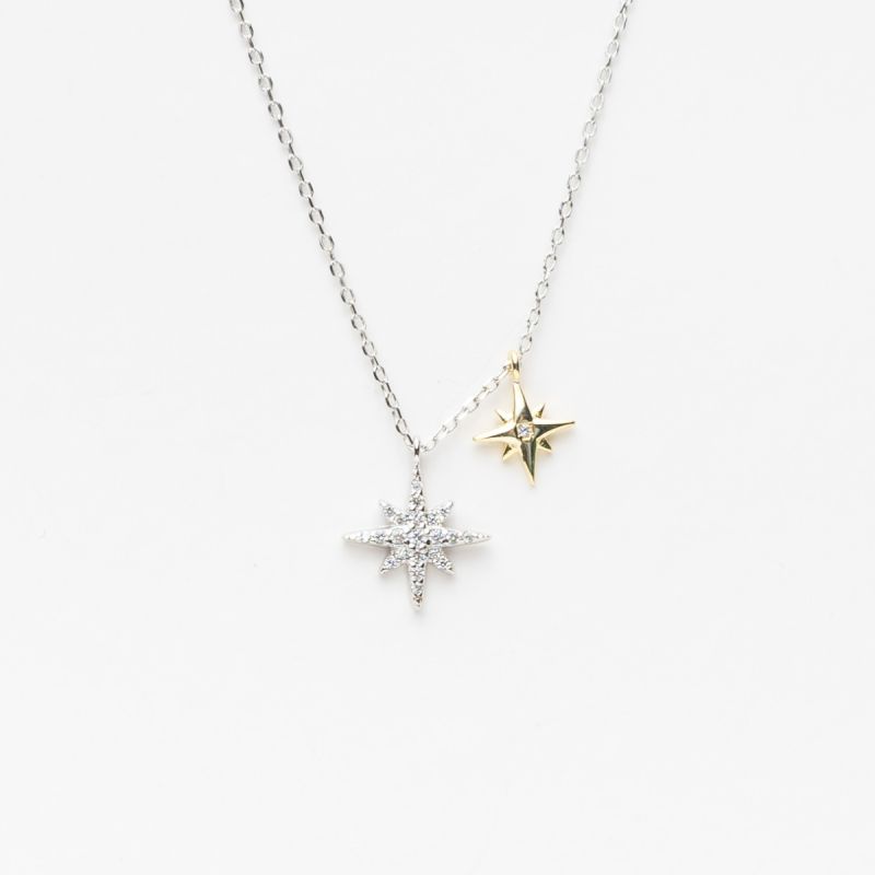 North Star Dual-Tone Silver Necklace
