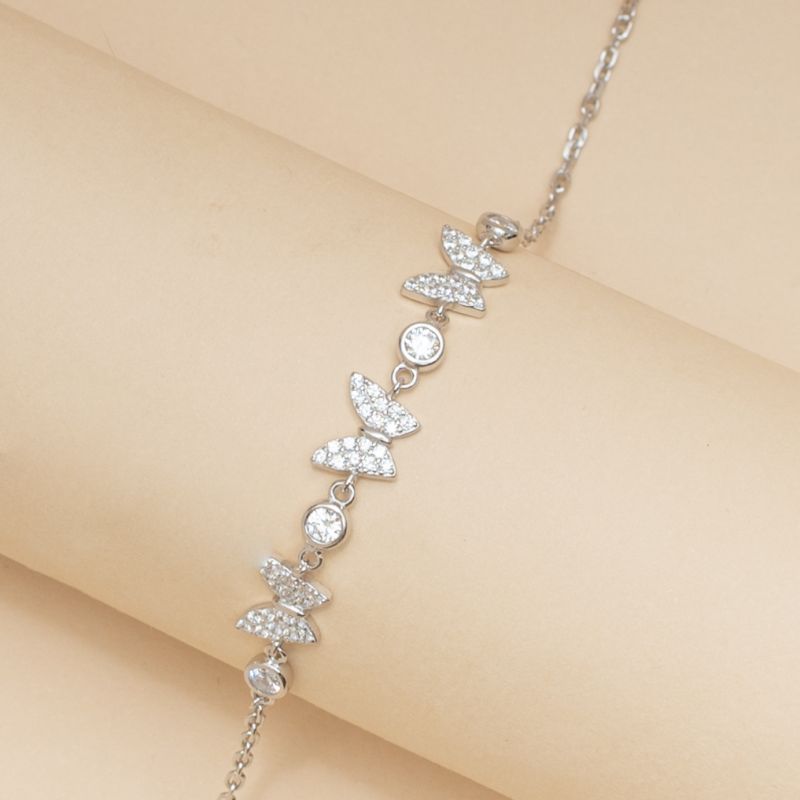 Butterflies Silver Bracelet