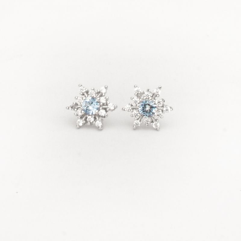 Snowflake Spark Silver Earring