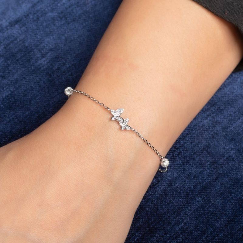Butterfly Duo Silver Bracelet