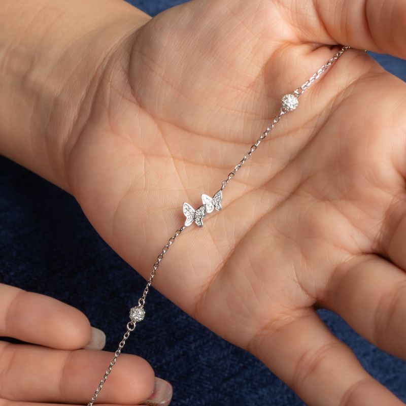 Butterfly Duo Silver Bracelet