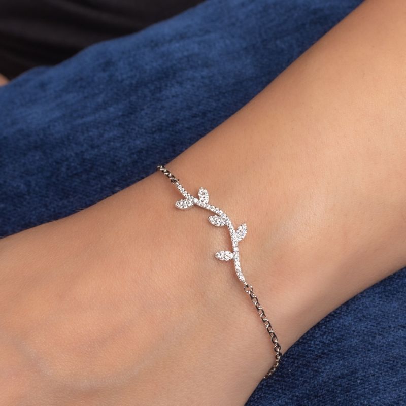 Tree Branch Silver Bracelet
