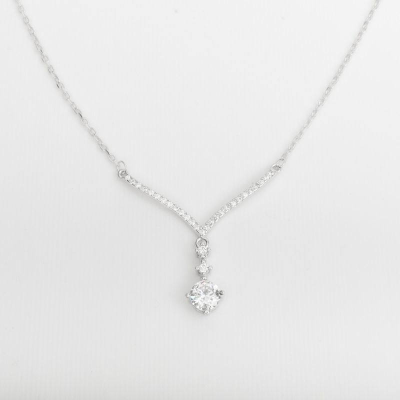 Elegant Drop Silver Necklace