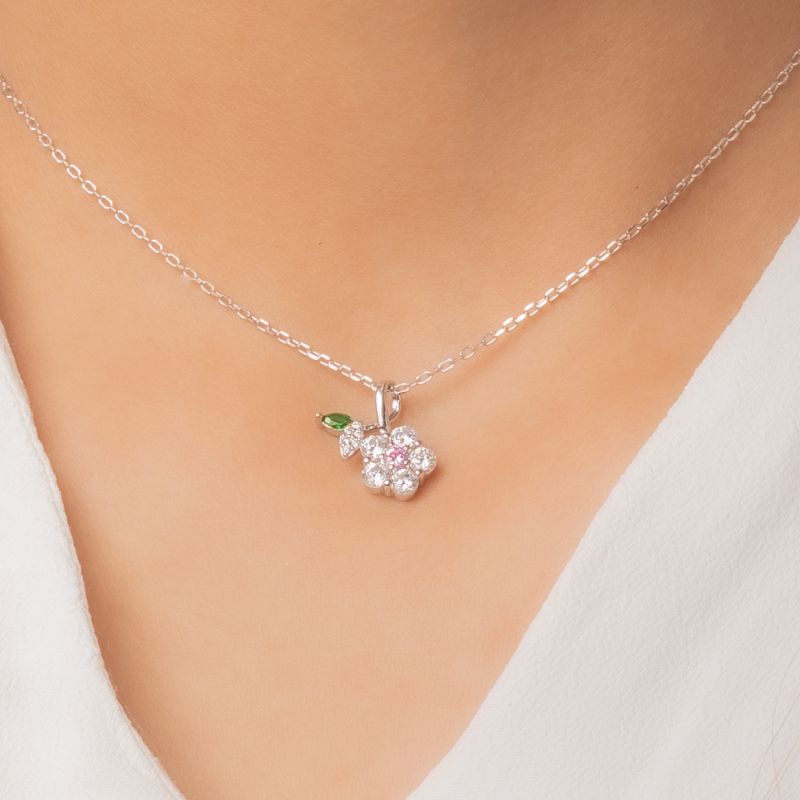 Radiant Bloom Silver Necklace